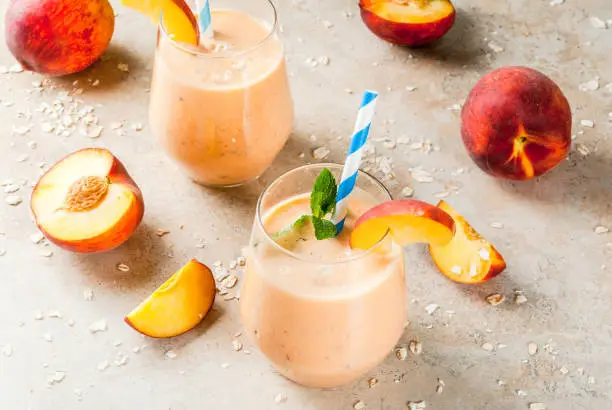 Peach cobbler milkshakes